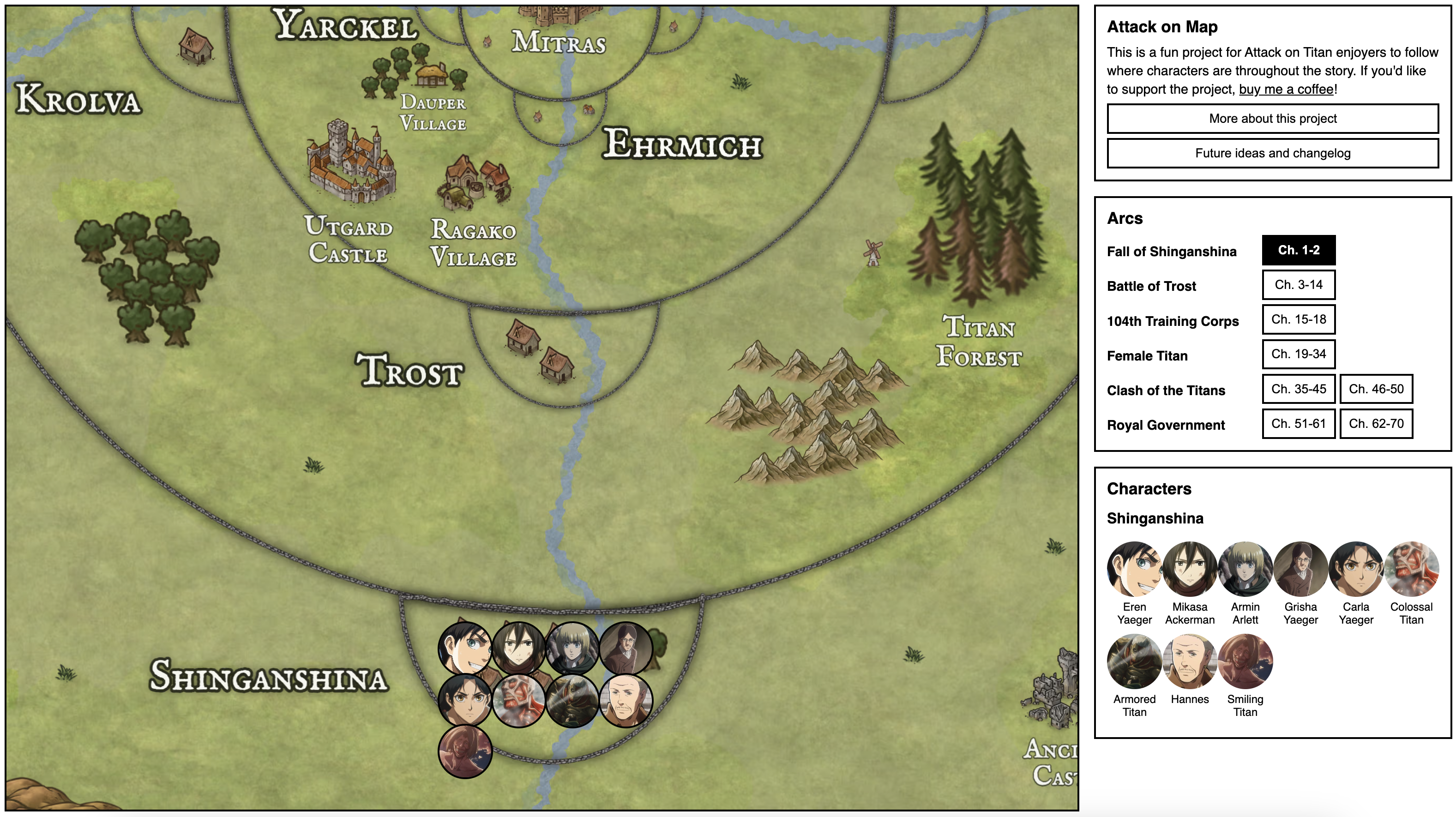 Attack on Map: An interactive map of Attack on Titan
